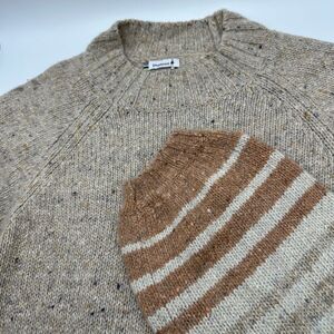 Smartwool Merino Wool Alpaca Blend Striped Sweater Cozy Winter Balloon Sleeve L‎